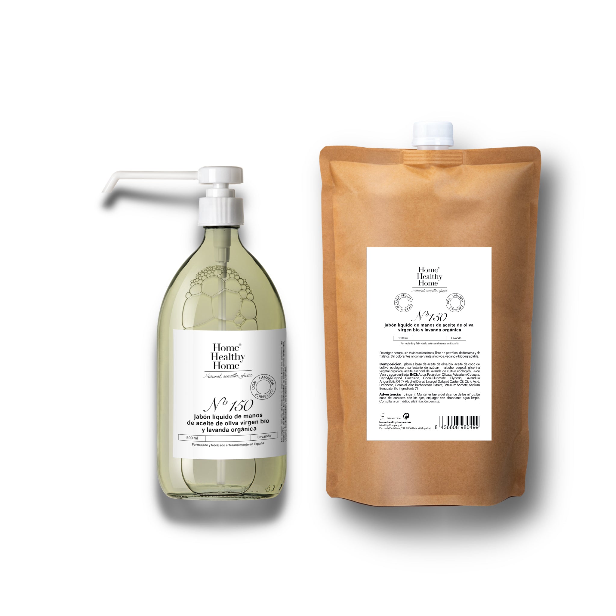 Jabón de manos  de Aceite de Oliva Bio y Lavanda orgánica - Nº 150