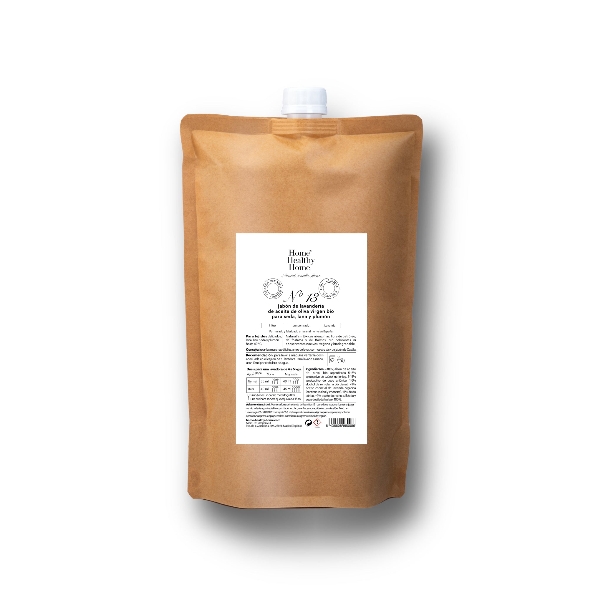 Detergente ecológico prendas delicadas, seda y lana