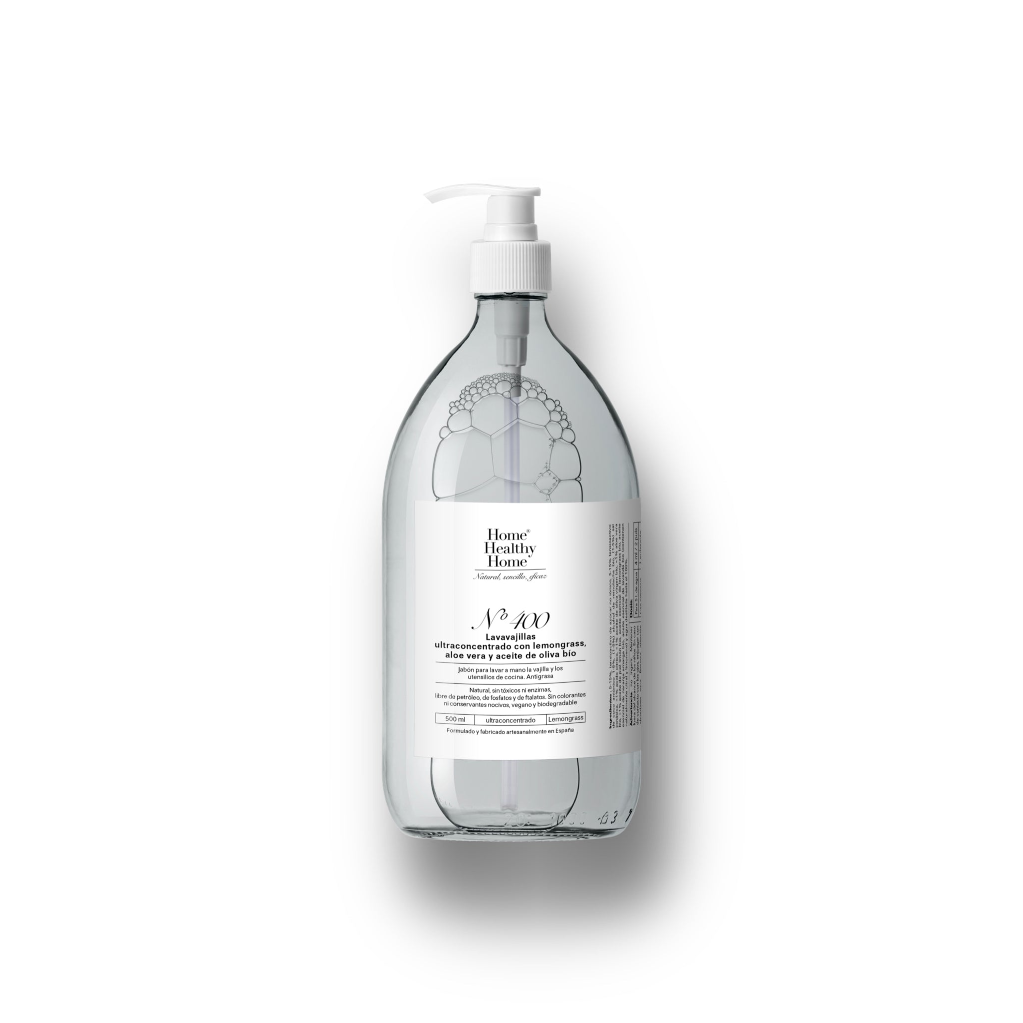 Lavavajillas con lemongrass orgánico Nº400, botella de 1 L