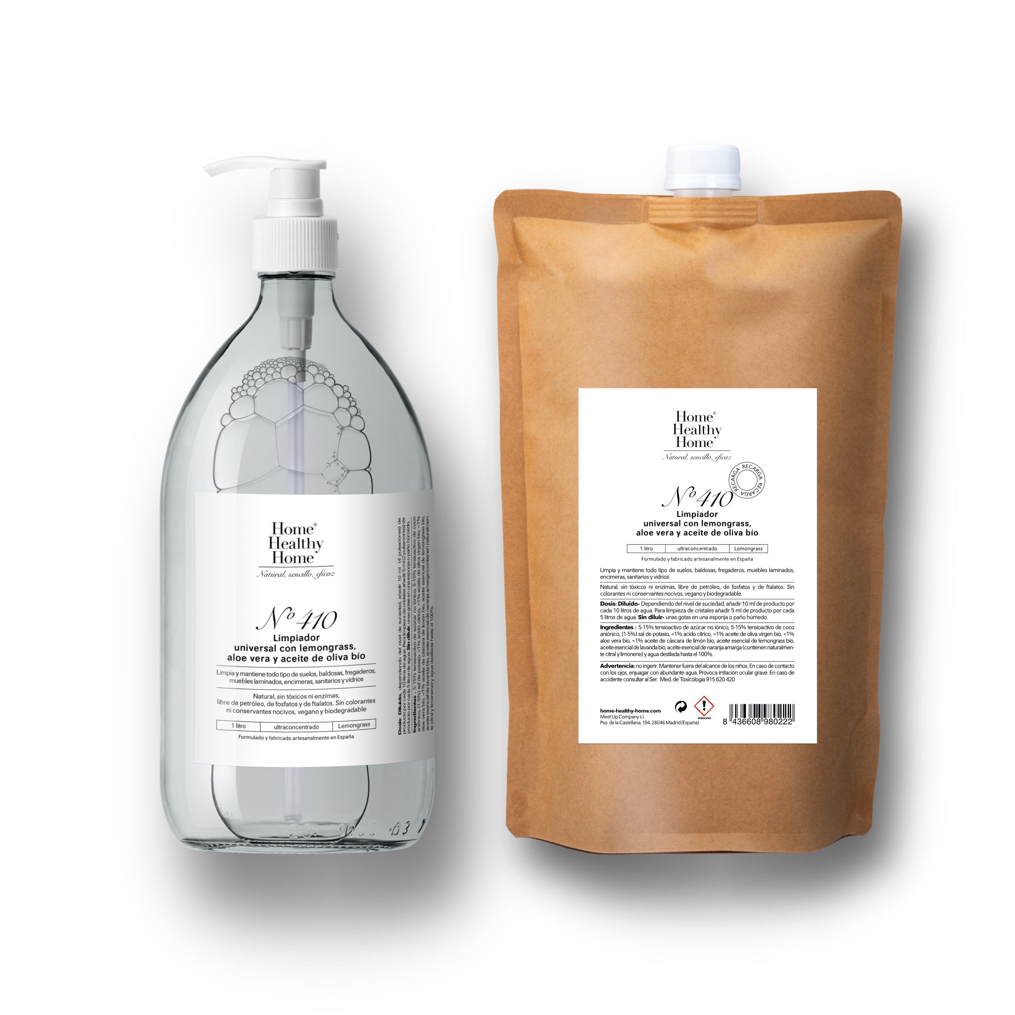 Pack de 2 L de limpiador universal con lemongrass Nº410