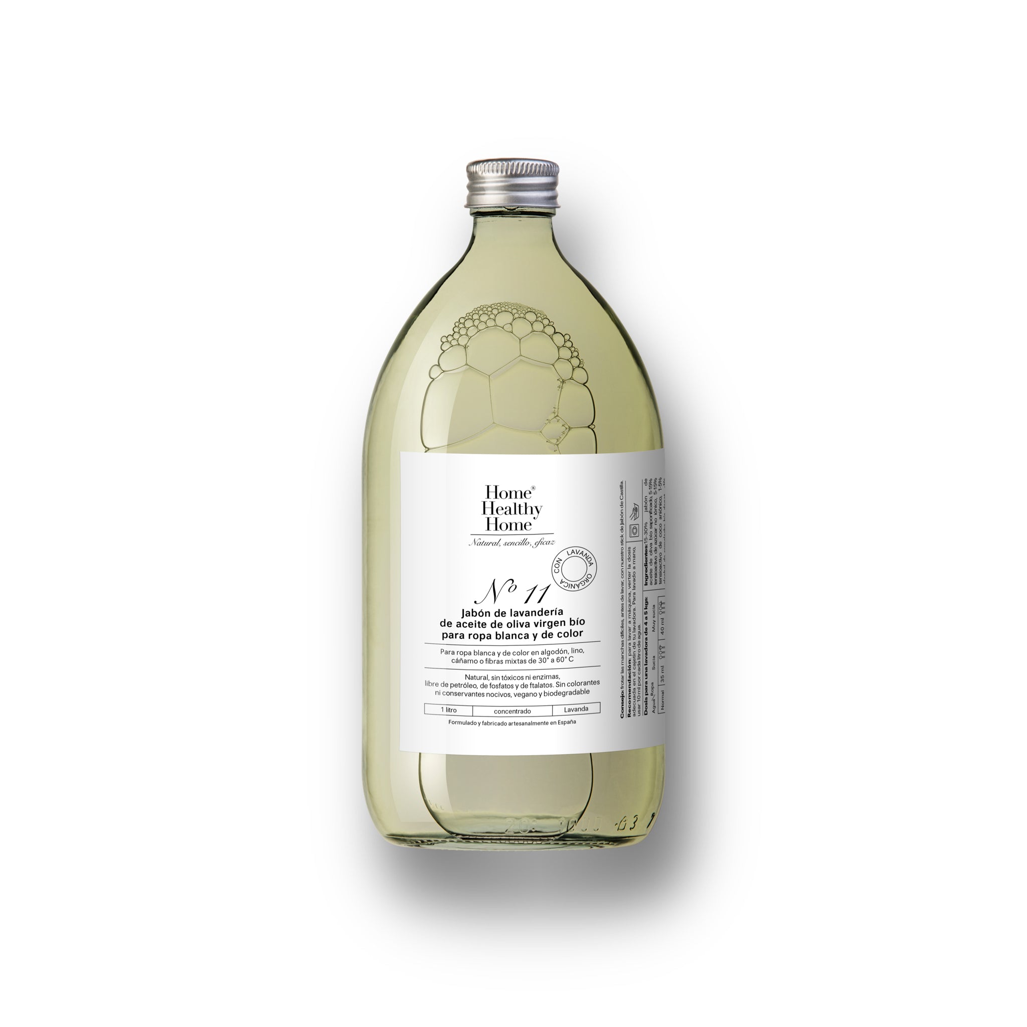 Jabón de lavandería con lavanda orgánica Nº11, botella de 1 L